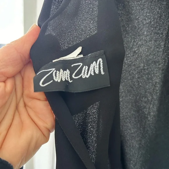 90’s Vintage Zum Zum Low Back Black Gown size XS - Picture 5 of 5